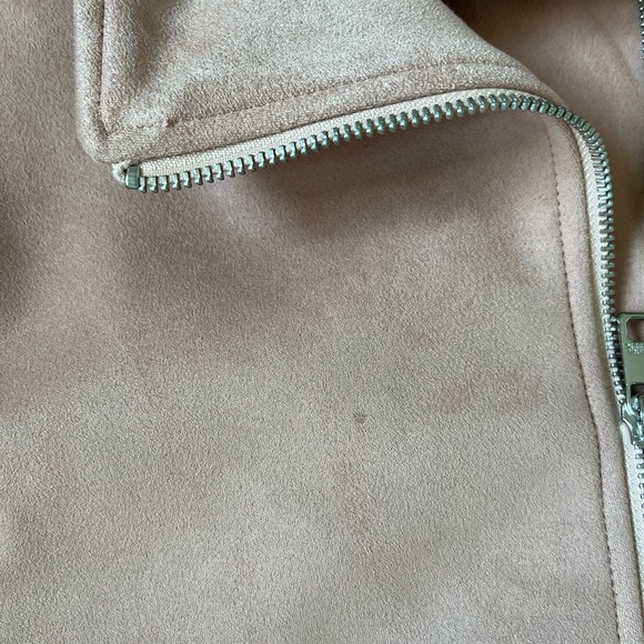 Pink cropped moto jacket - Picture 6 of 6